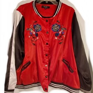 Simple Be Red Aviator Jacket